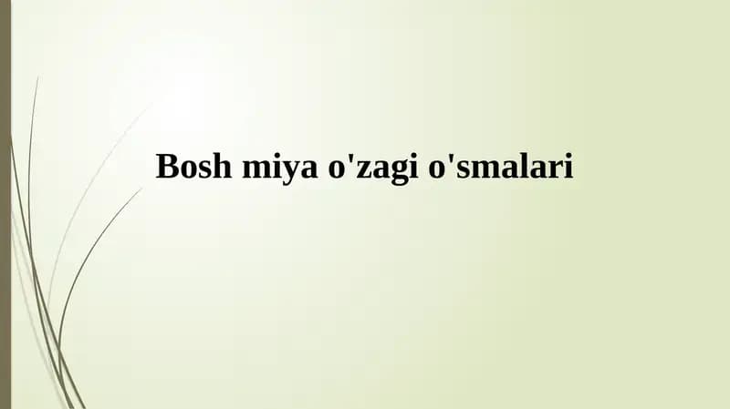 Bosh miyao'zagio'smalari