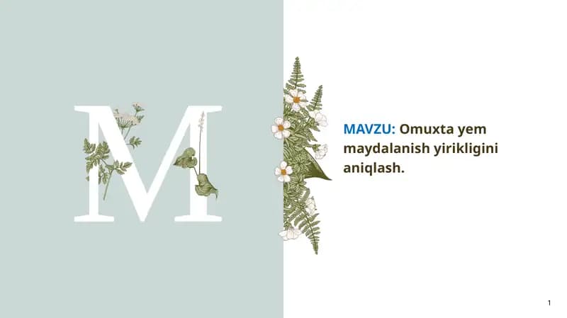 Omuxta yem maydalanish yirikligini aniqlash.