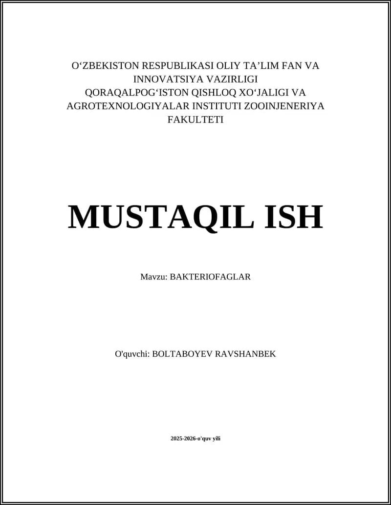 BAKTERIOFAGLAR