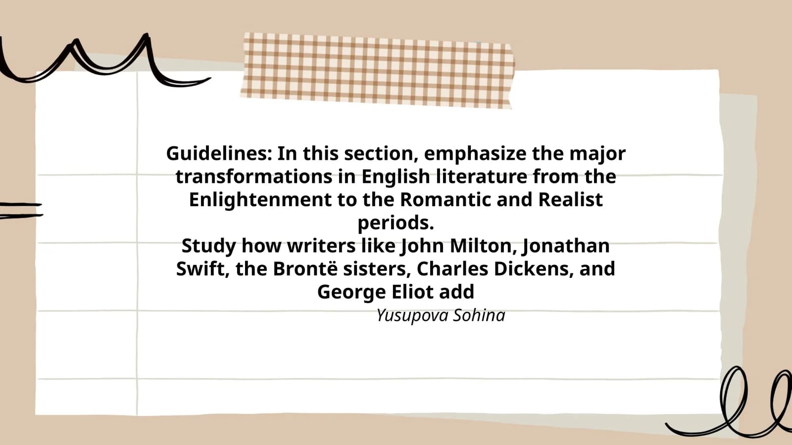 Major Transformations in English Literature