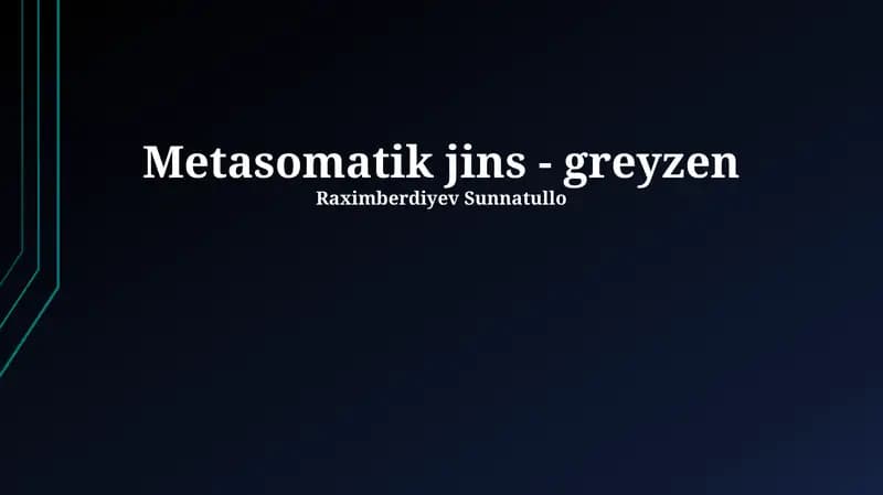 Metasomatik jins - greyzen