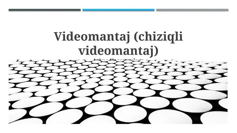 Chiziqli video tahrirlash