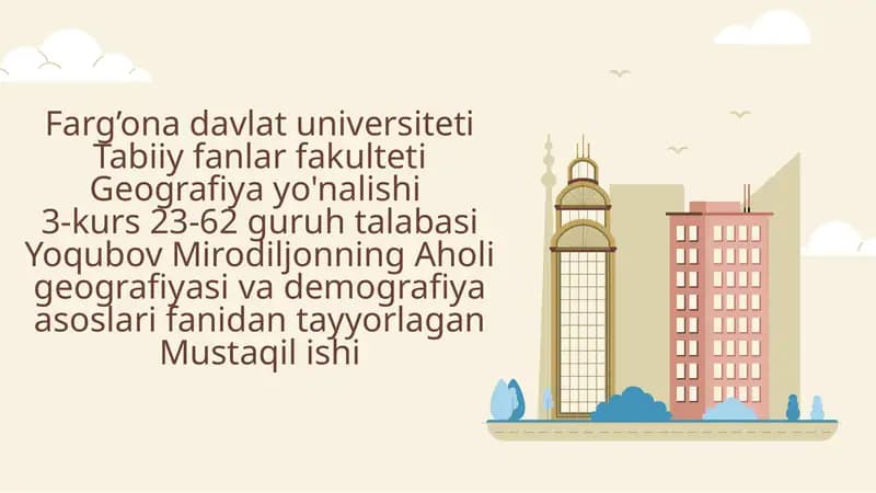 Urbanizatsiya va shaharlar