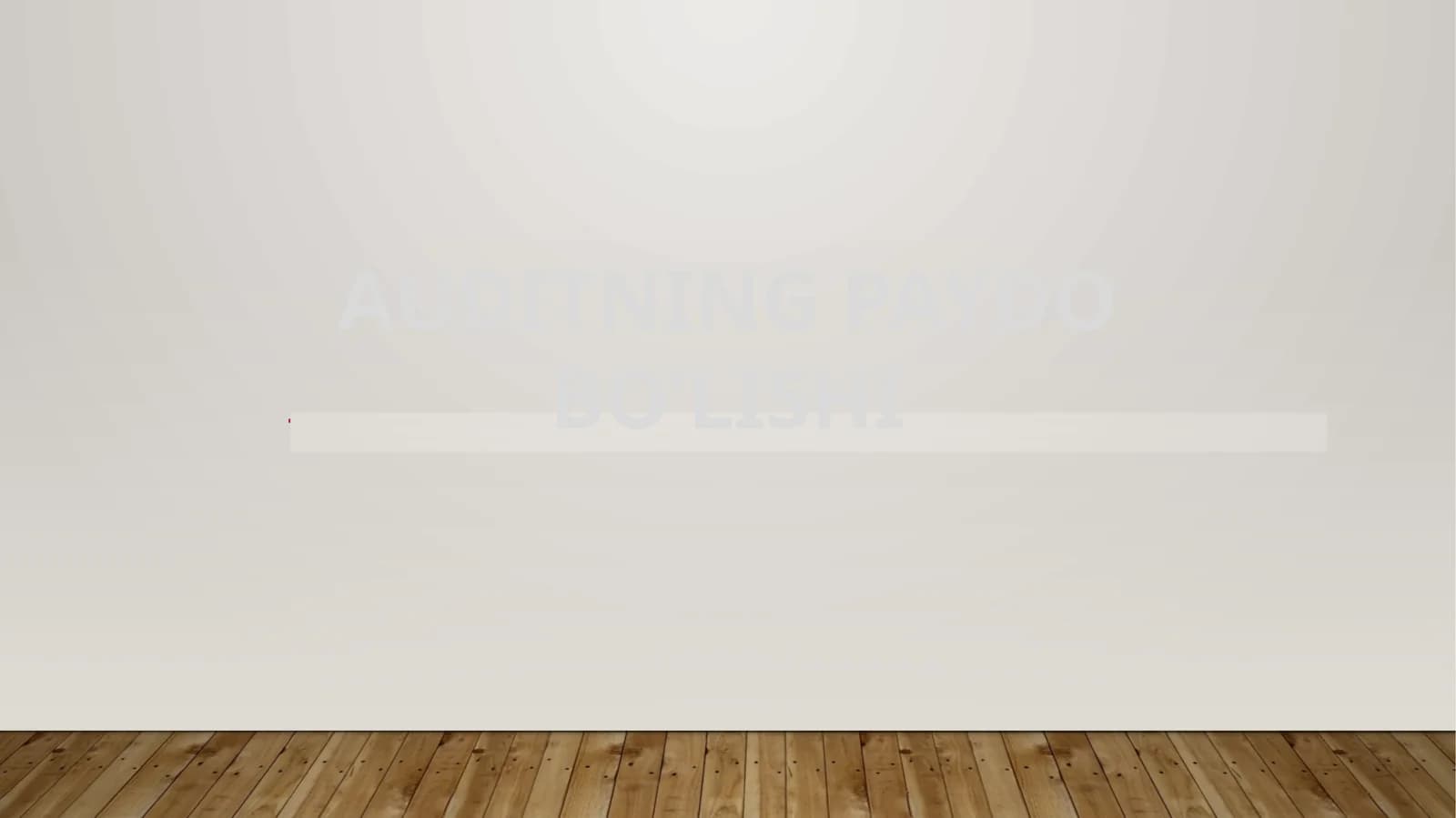 Auditning paydo bo'lishi