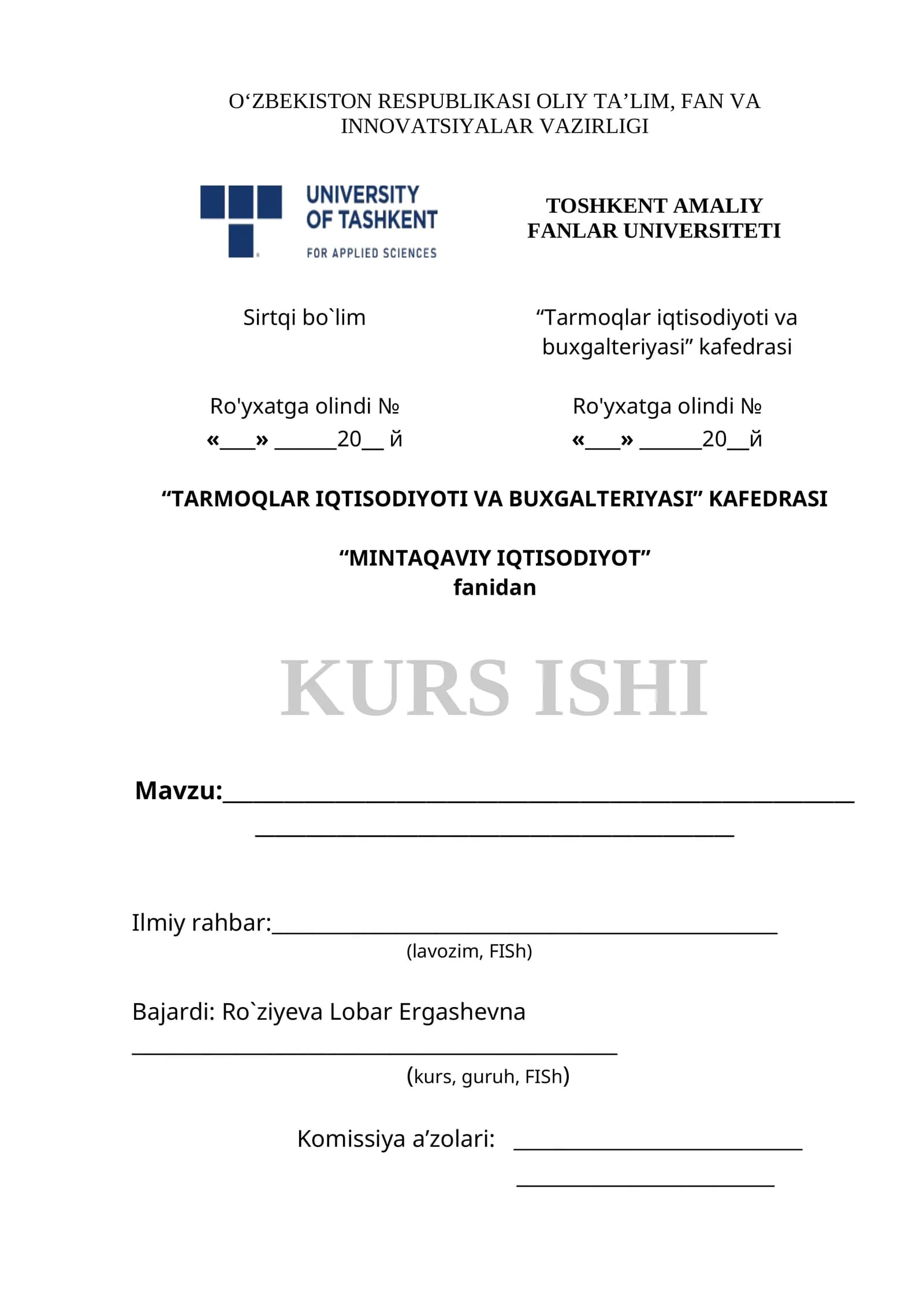 mintaqaviy iqtisodiyot