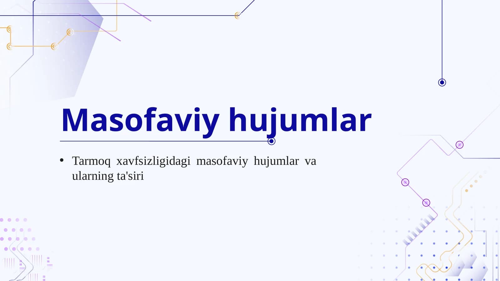 Masofaviy hujumlar va ularning ta'siri