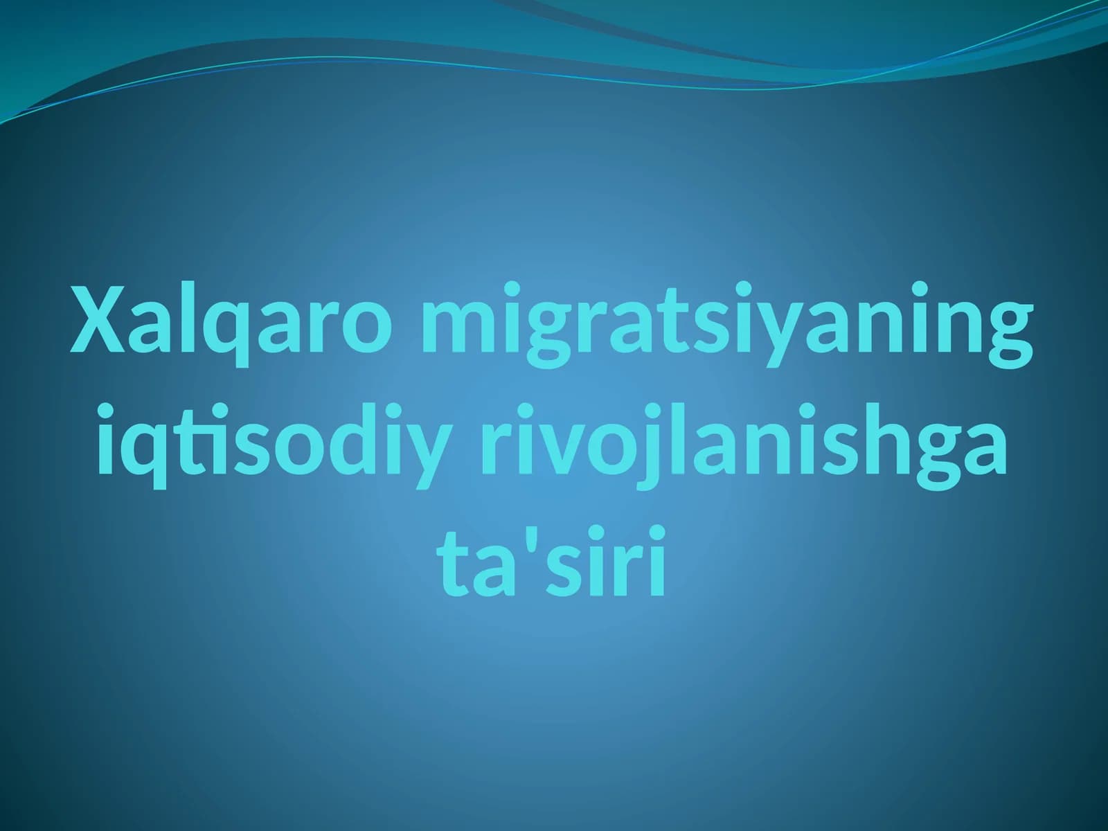 Aholi migratsiyasi va uning tasnifi