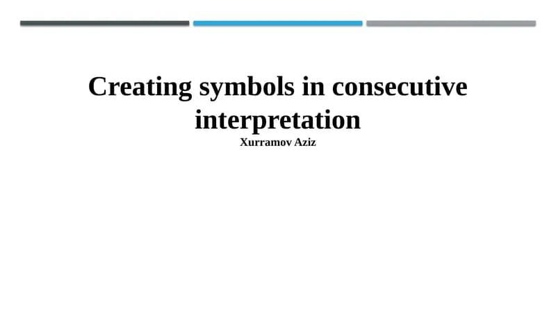 Creating symbols in consecutive interpretation