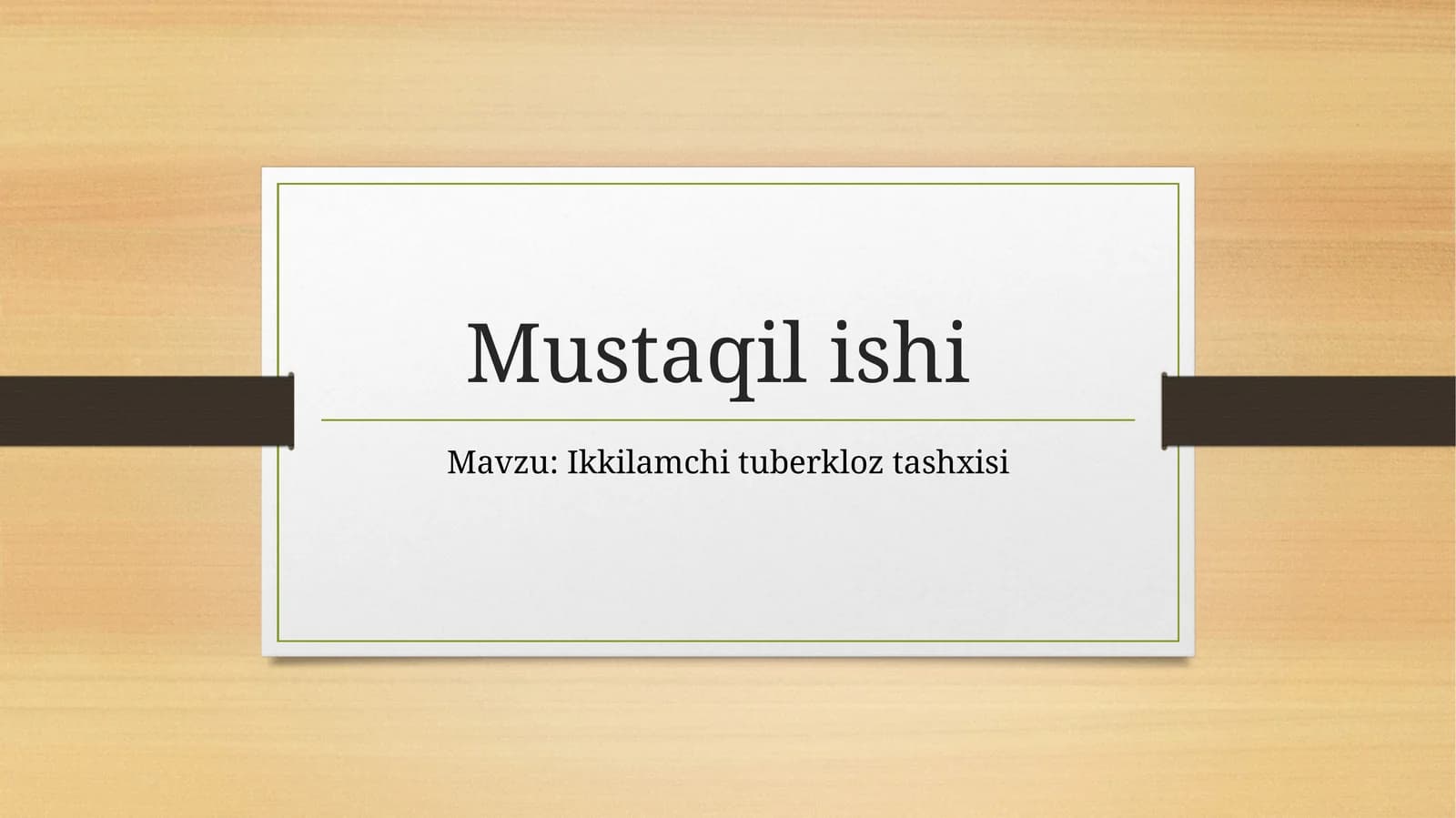 Ikkilamchi tuberkloz tashxisi