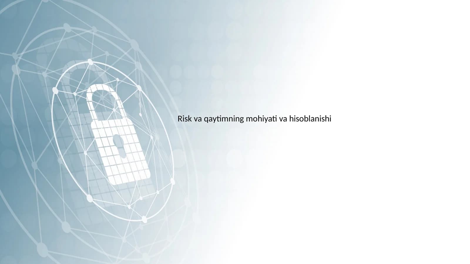 Risk va qaytimning mohiyati va hisoblanishi