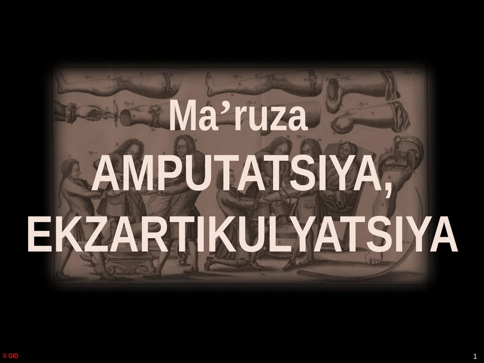 AMPUTATSIYA, EKZARTIKULYATSIYA