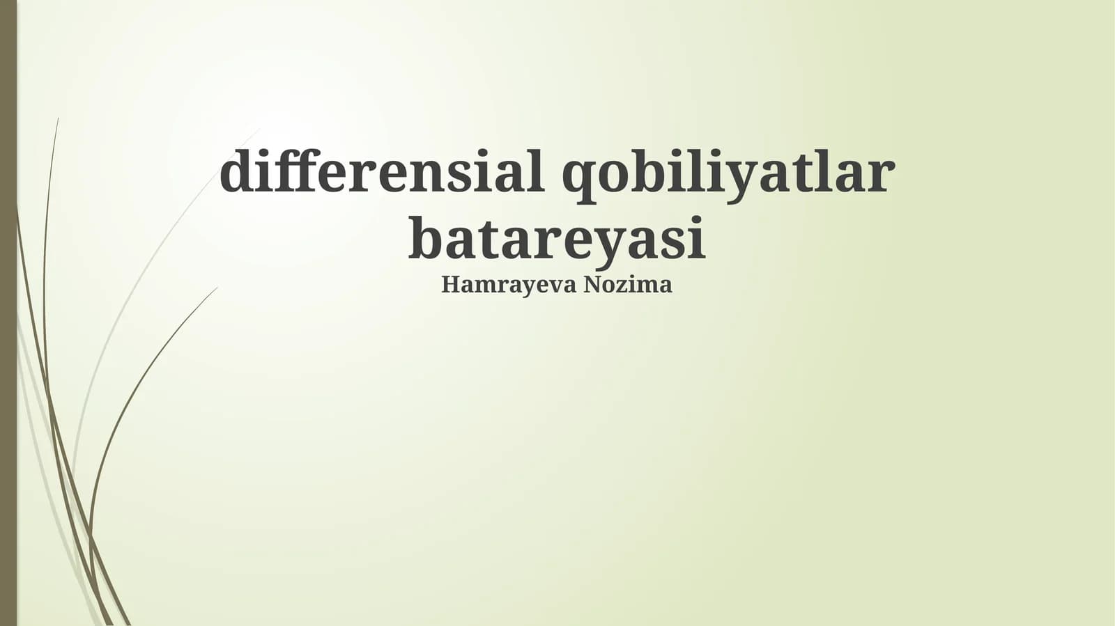 Differentsial Qobiliyatlar Batareyasi