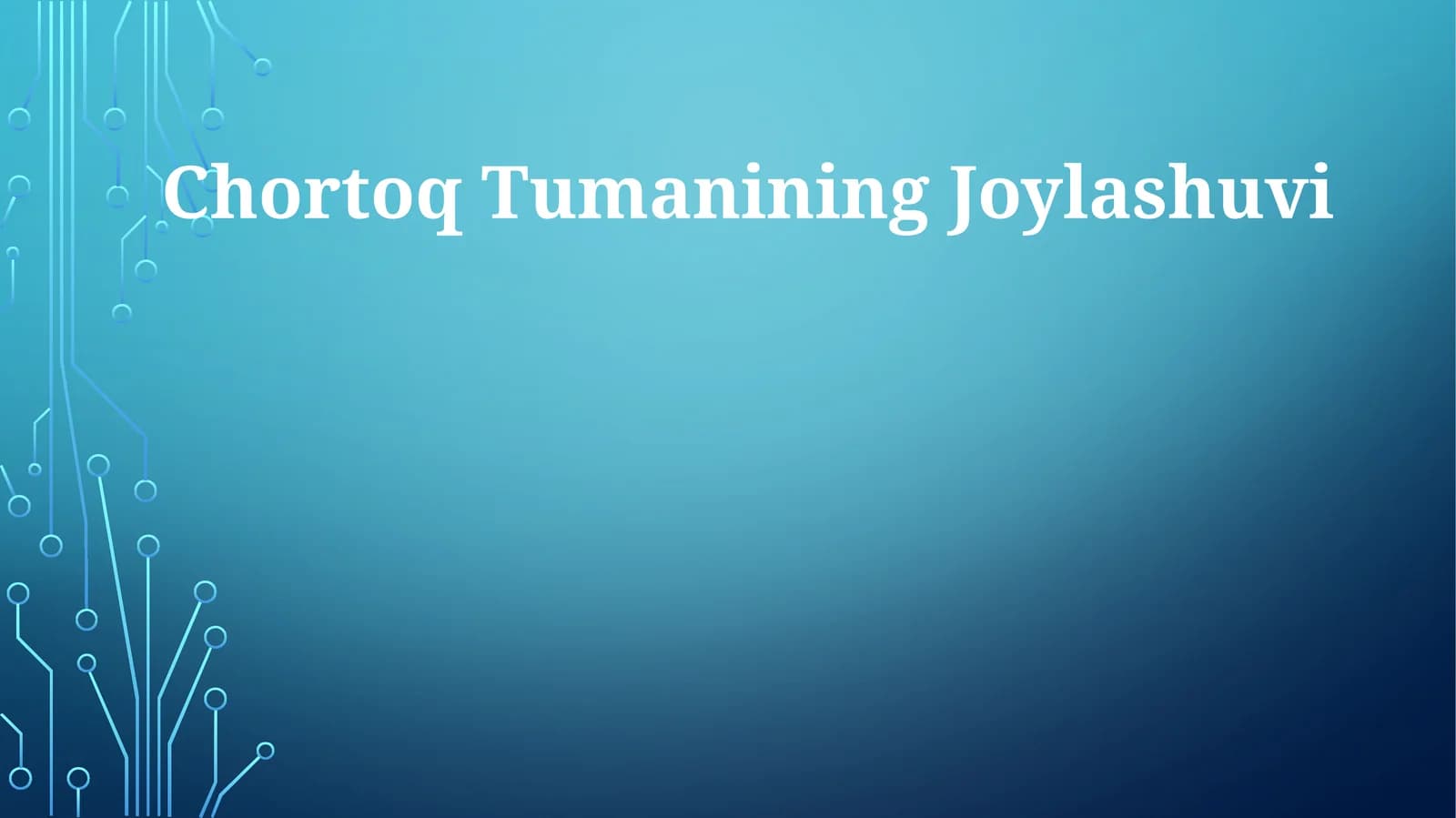 Chortoq Tumanining Joylashuvi