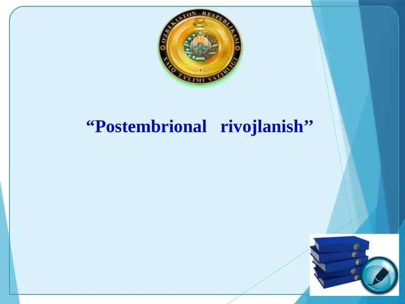 Postembrionalrivojlanish