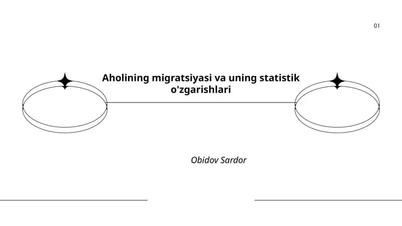 Aholining migratsiyasi va uning statistik o'zgarishlari