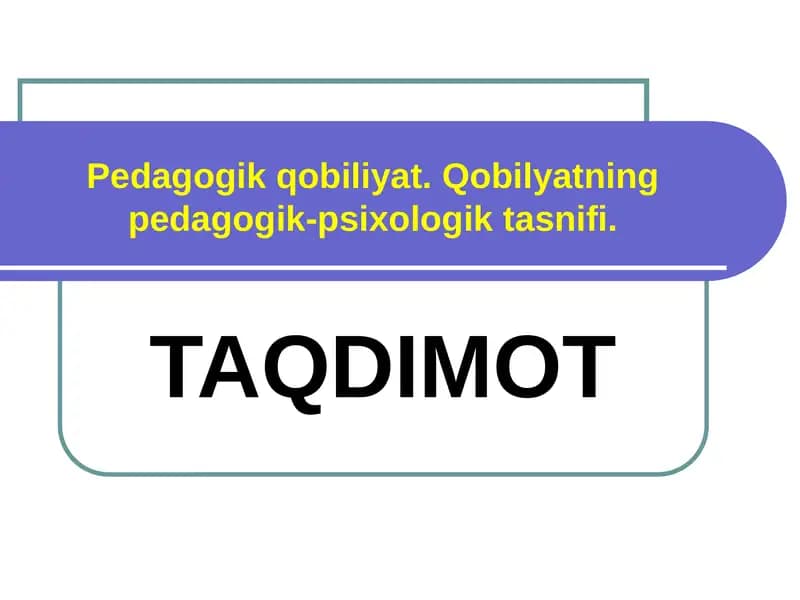 Pedagogik qobiliyat