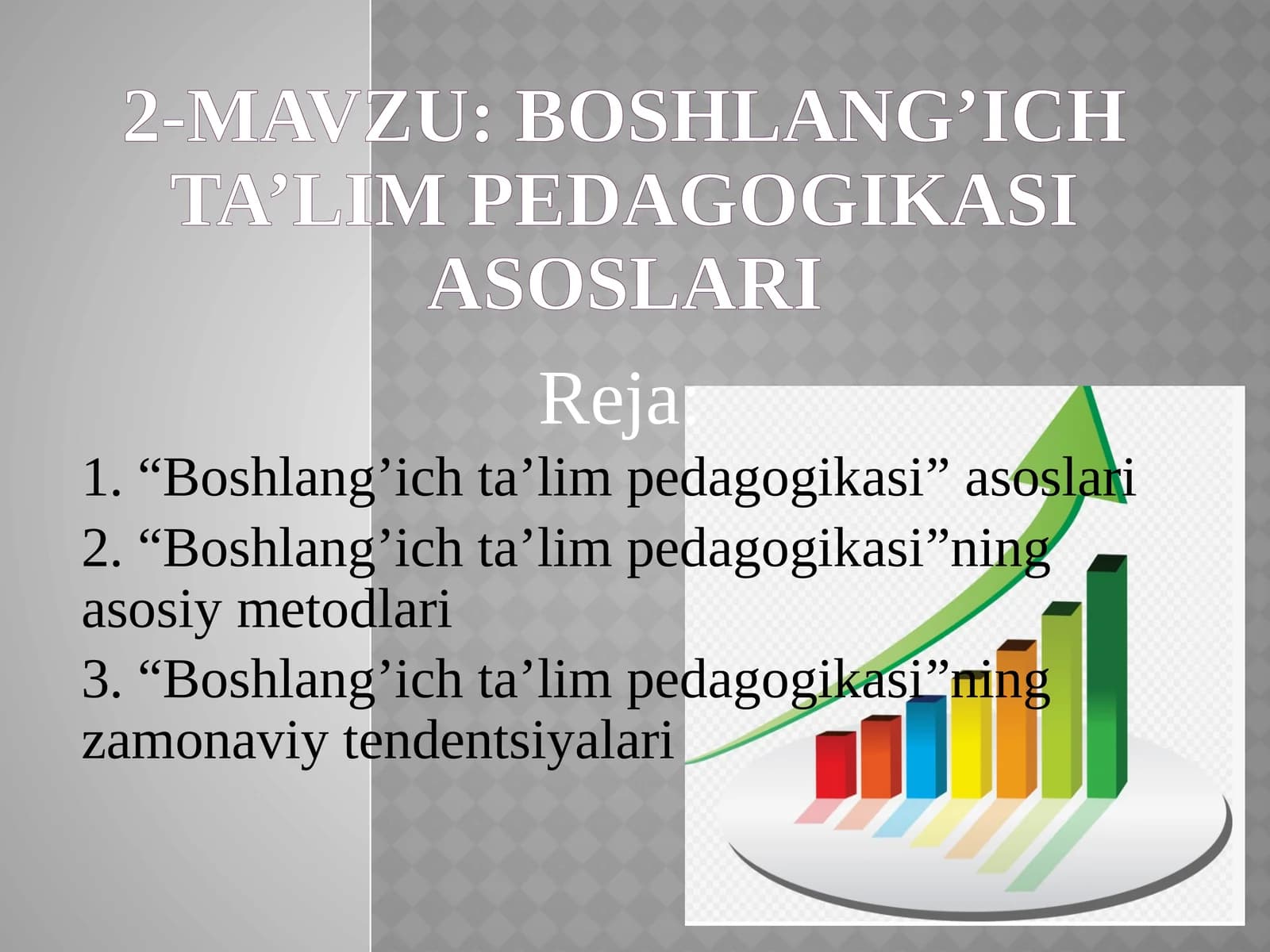 Boshlang’ich ta’lim pedagogikasiasoslari