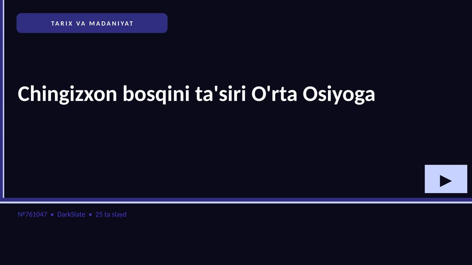 Chingizxon bosqini ta'siri O'rta Osiyoga