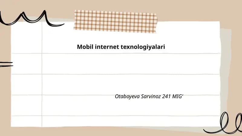 Mobil internet texnologiyalari