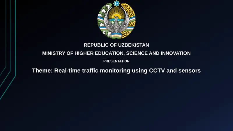 Real-time traffic monitoring using CCTV and sensors