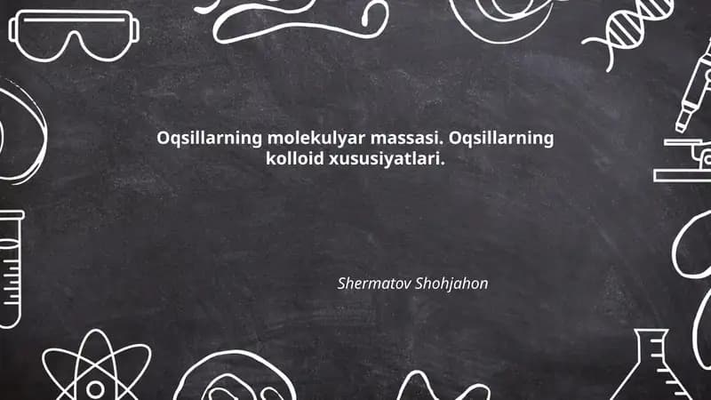 Oqsillarning molekulyar massasi