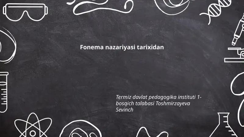 Fonema nazariyasi tarixidan
