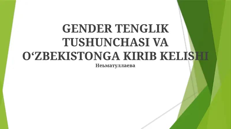 Oʻzbekistonda Gender Tadqiqotlari