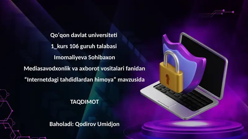 Internetdagi tahdidlardan himoya