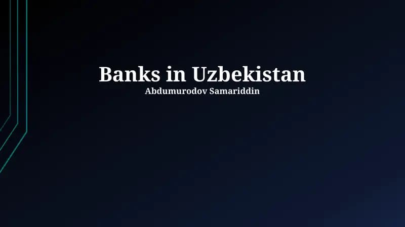 Overview of Uzbekistan's Banking Sector