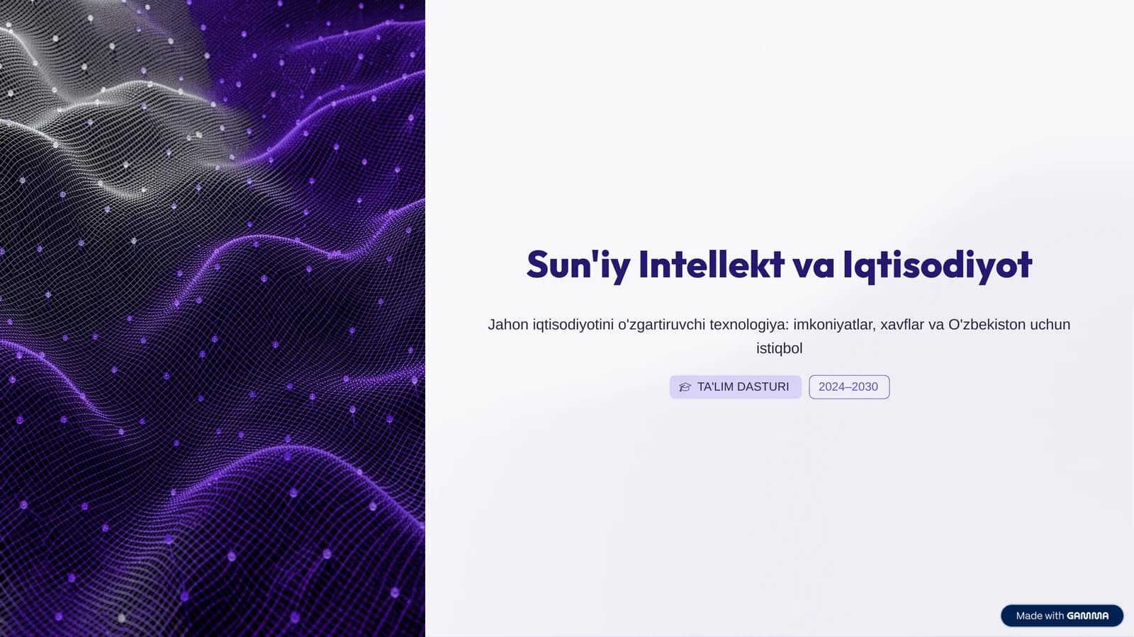 Sun'iy Intellekt va Iqtisodiyot