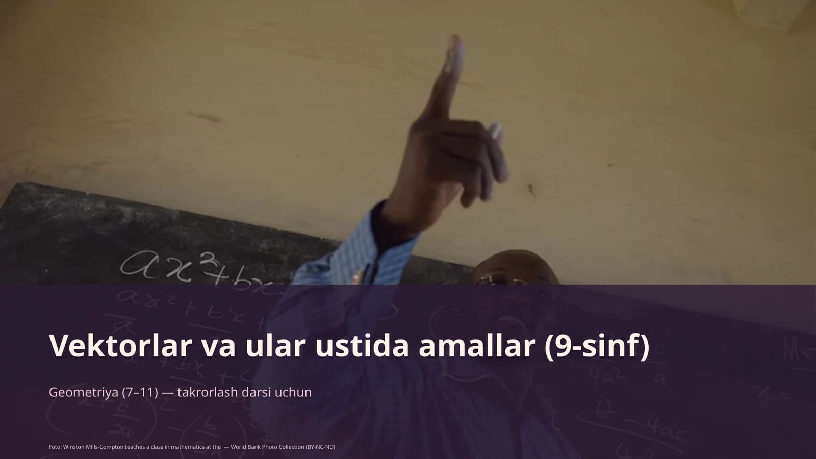 Vektorlar va ular ustida amallar (9-sinf)