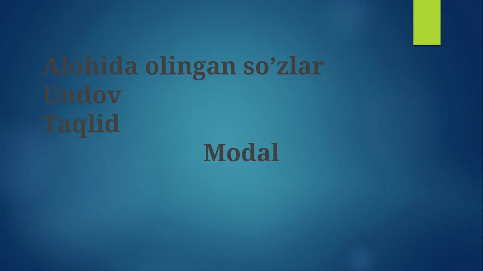 Ovoztaqlid So'zlari