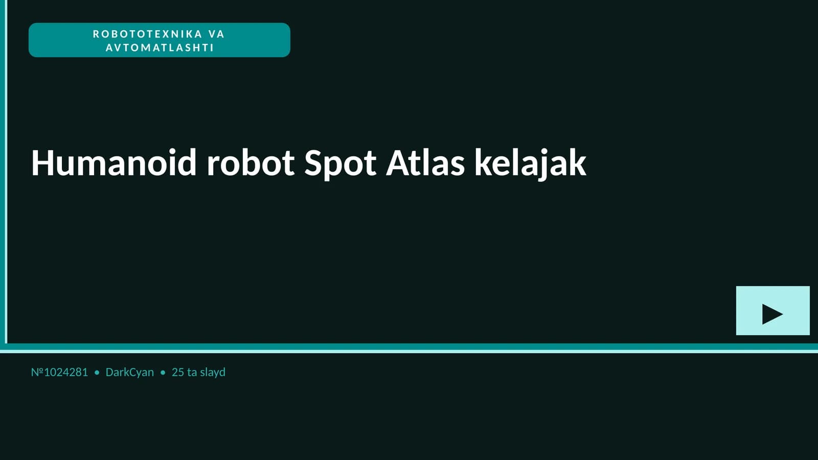 ROBOTOTEXNIKA VA AVTOMATLASHTI