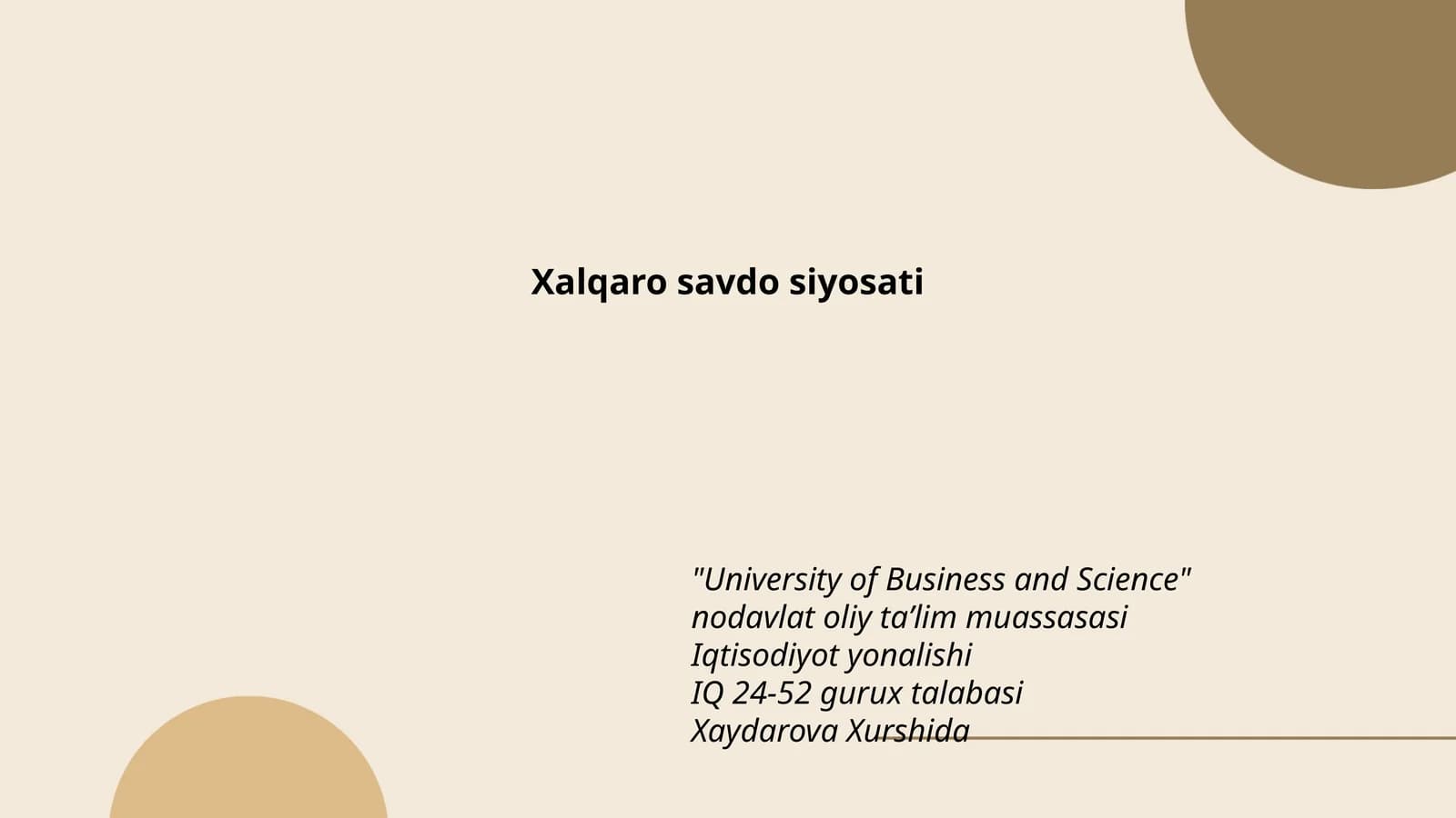 Xalqaro savdo siyosati
