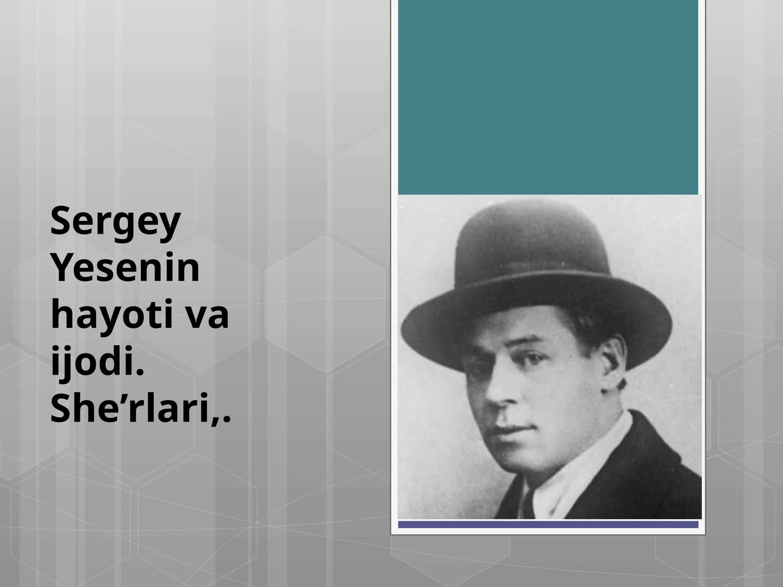 Sergey Yesenin hayot va ijodi. She’rlari
