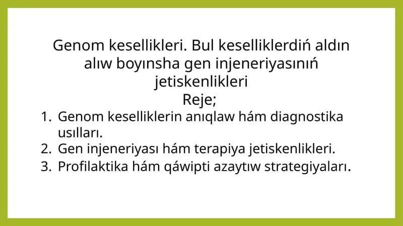 Genom kesellikleri