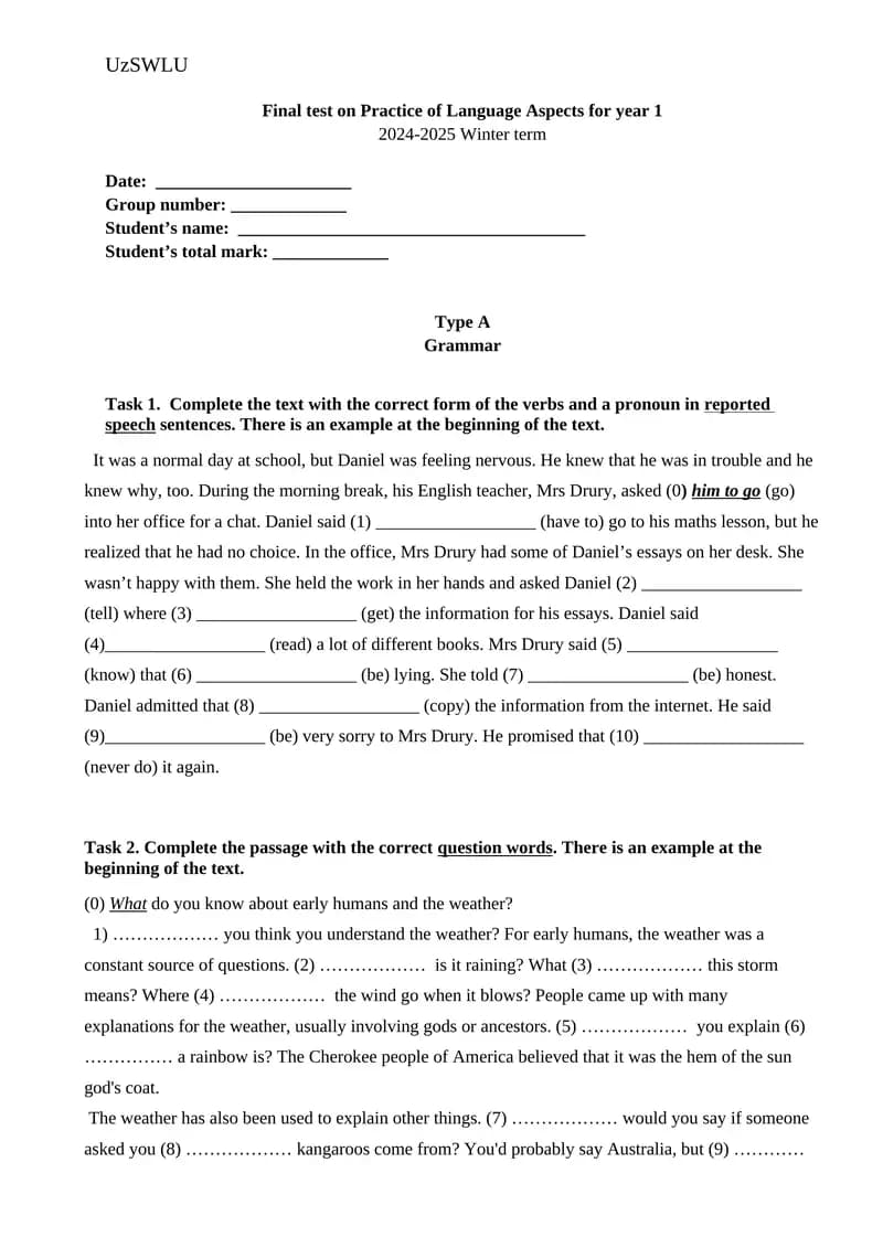 Practice of Language Aspects