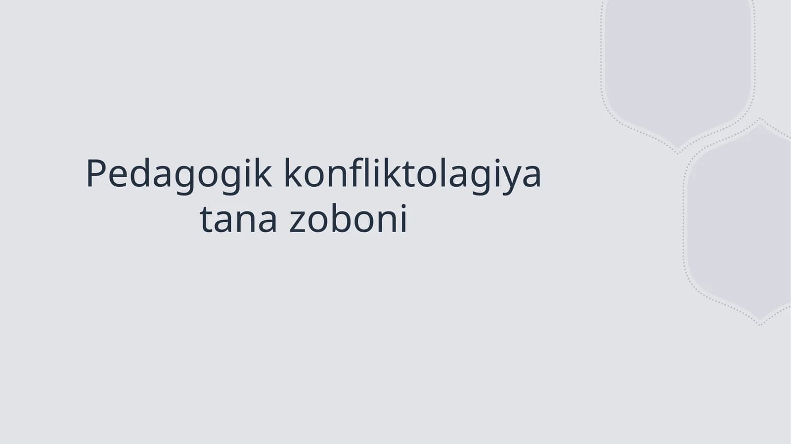 Pedagogik konfliktolagiya tana zoboni