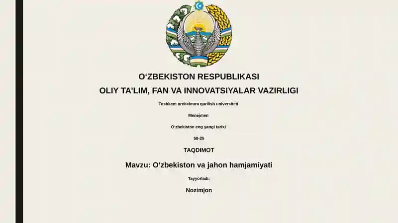 Oʻzbekiston eng yangi tarixi