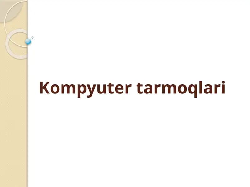 Kompyuter tarmoqlari
