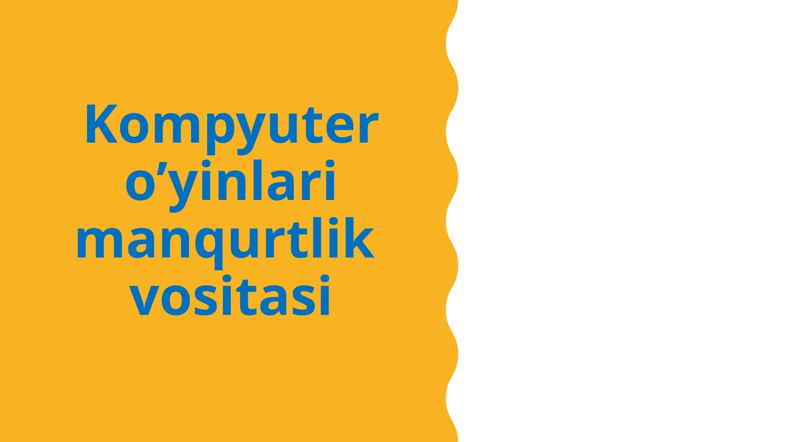 Kompyuter o’yinlari manqurtlik vositasi