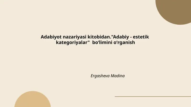 Adabiyot nazariyasi kitobi