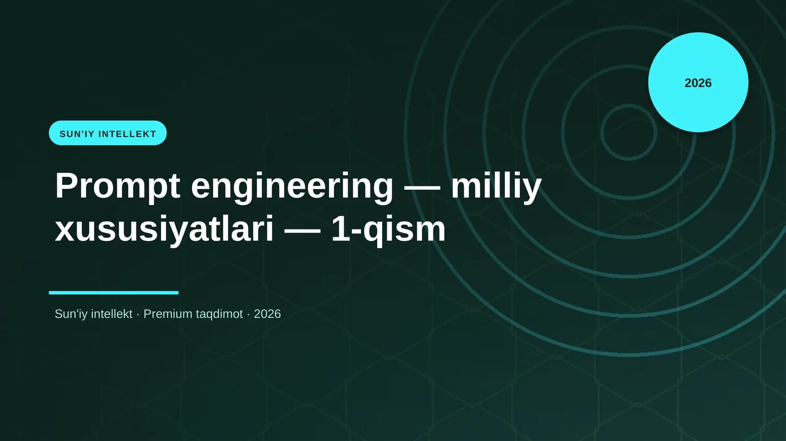 Prompt engineering — milliy xususiyatlari — 1-qism