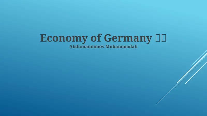 Economy of Germany 🇩🇪