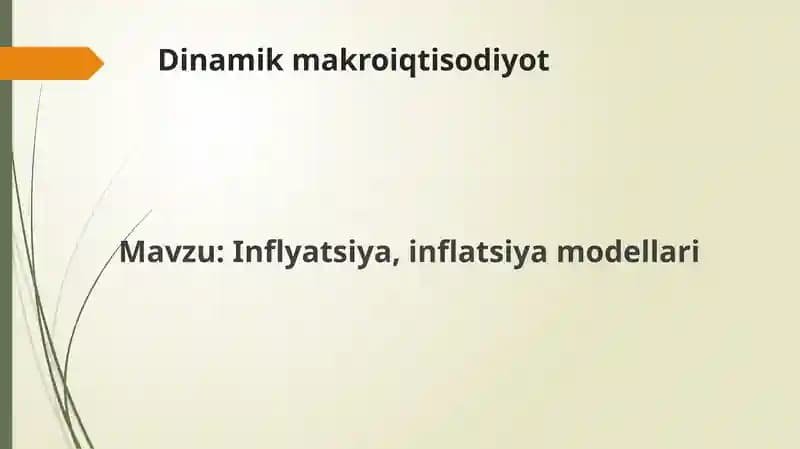 Dinamik makro iqtisodiyot