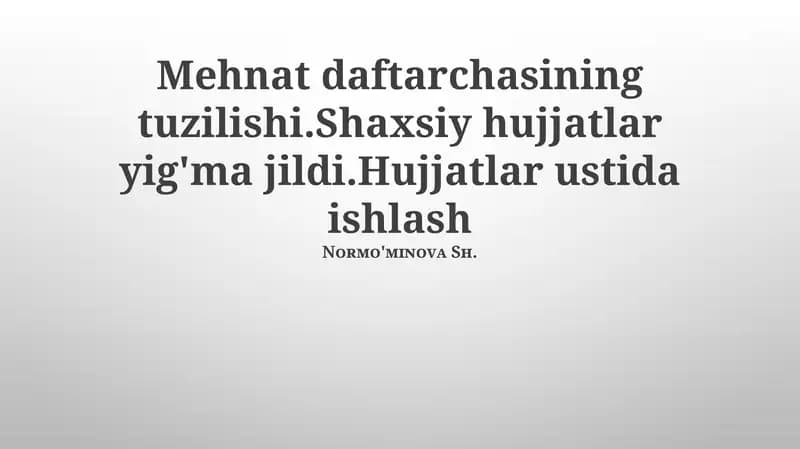 Mehnat daftarchasi