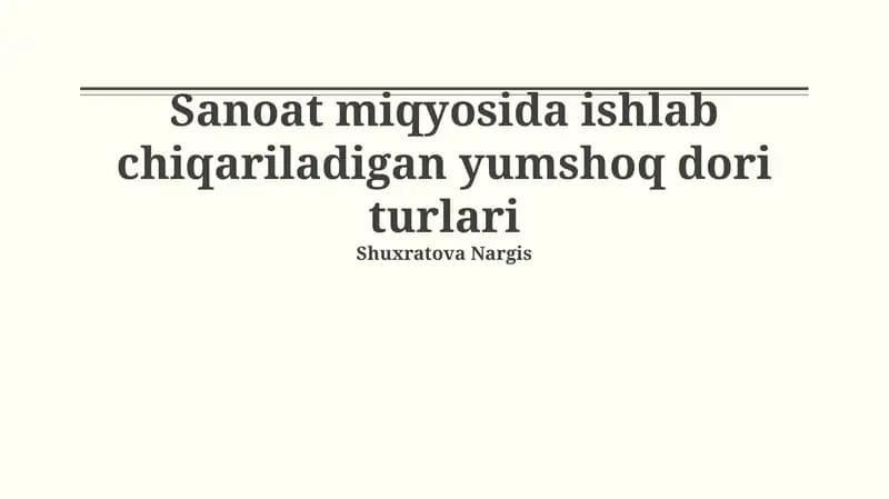 Yengil giyohvand moddalar