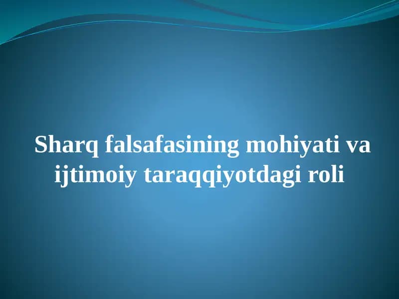 Sharq falsafasi