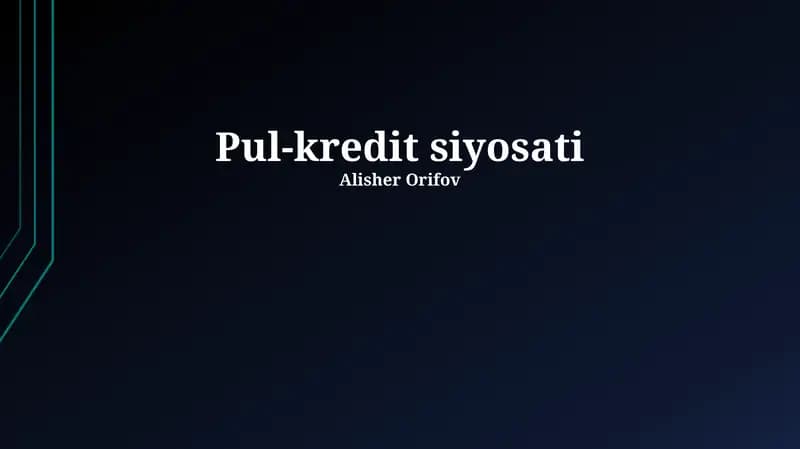 Pul-kredit siyosati