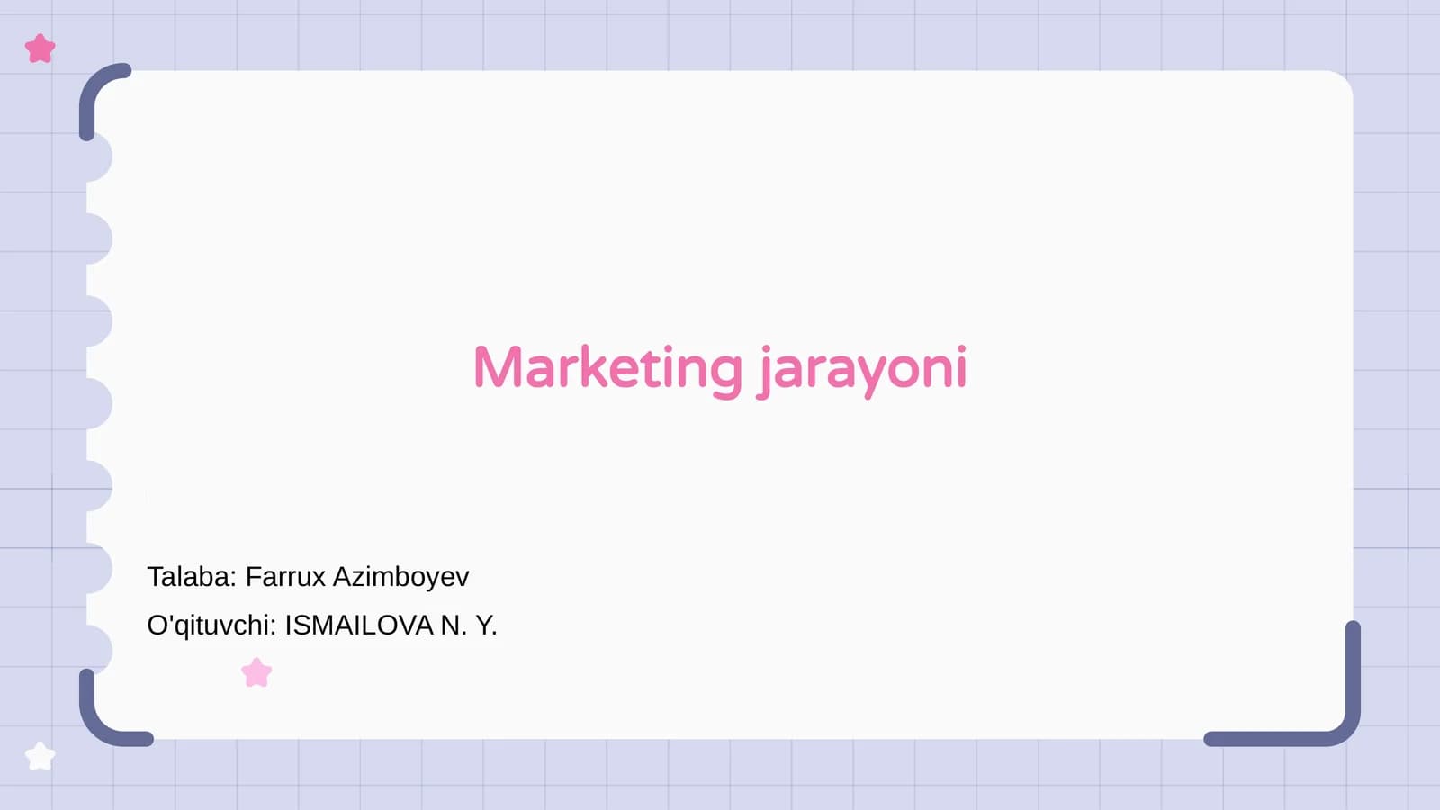 Marketing jarayoni